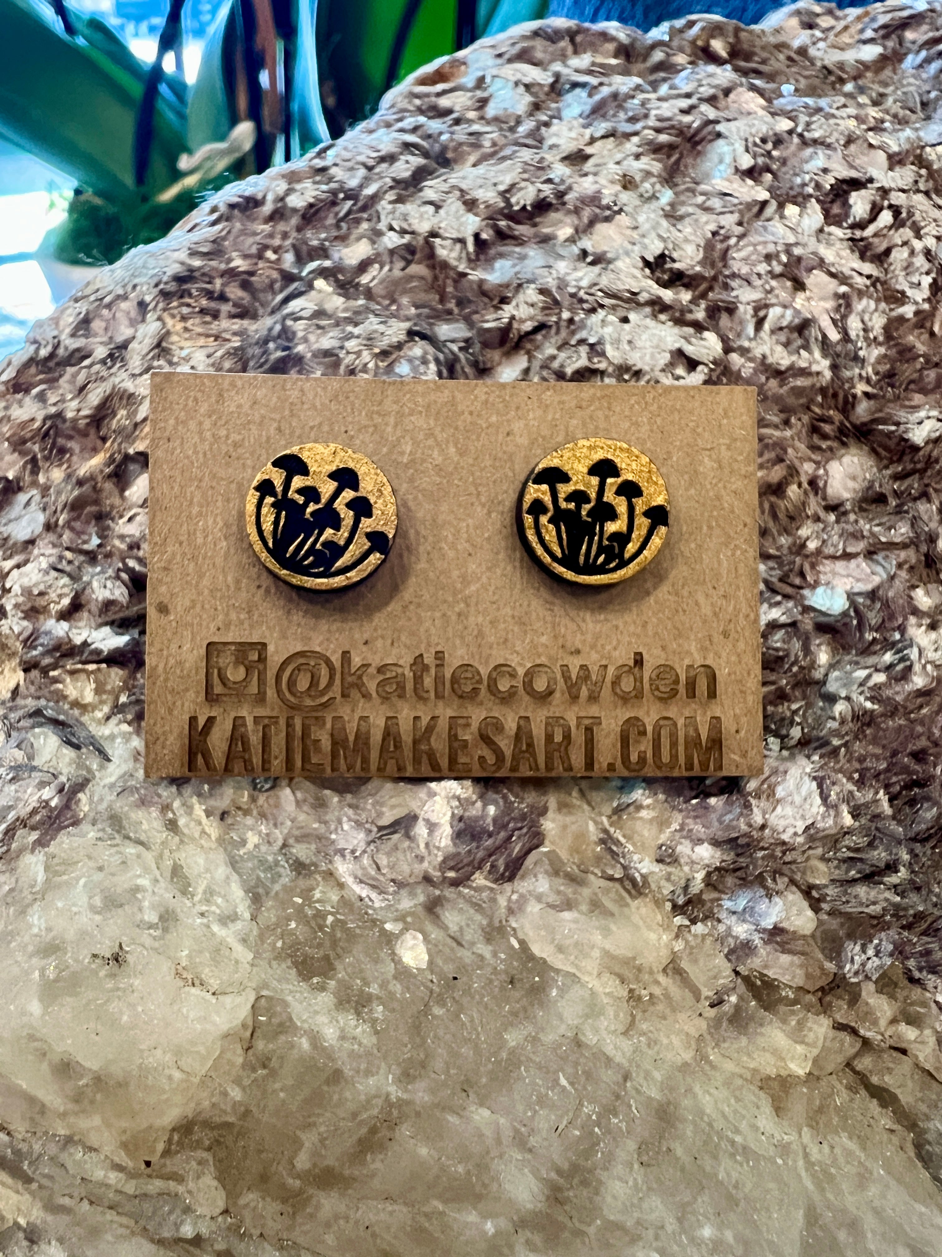 Mushroom Cluster Earrings by Katie Cowden
