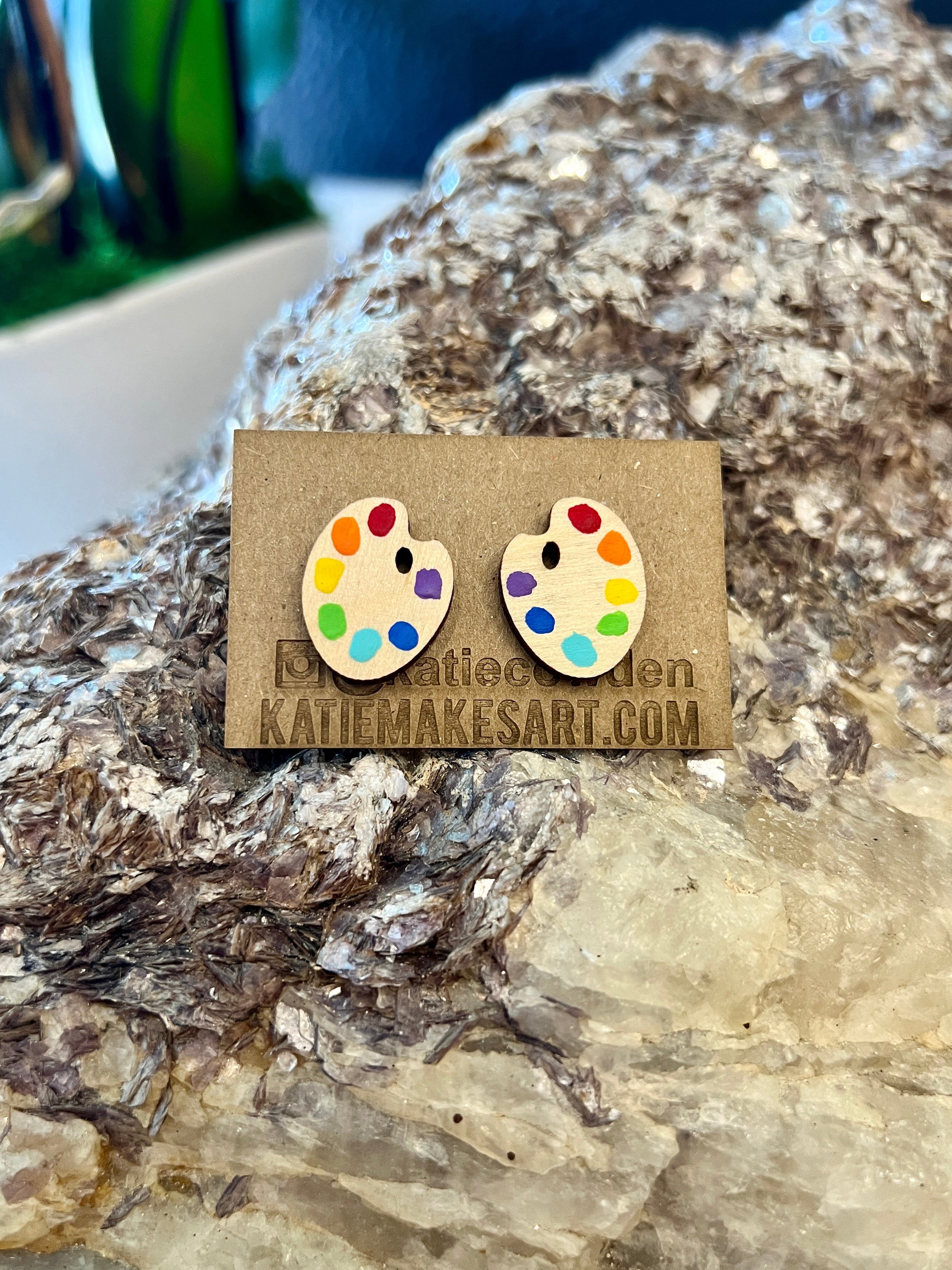 Artist's Paint Palette Earrings by Katie Cowden