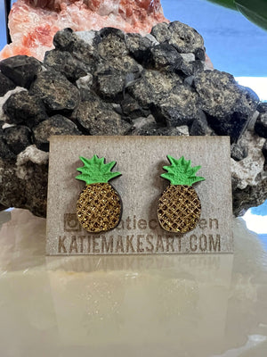 Pineapple Earrings  by Katie Cowden