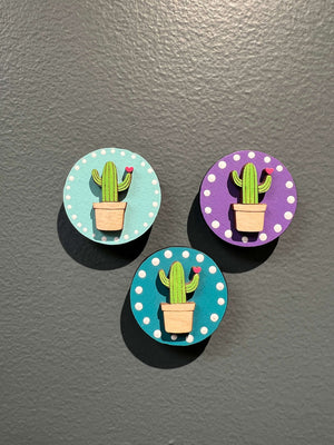 Potted Cactus with Heart Magnets by Katie Cowden