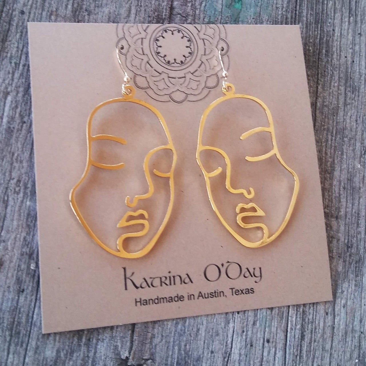 Beauty Face Earrings by Katrina O'Day