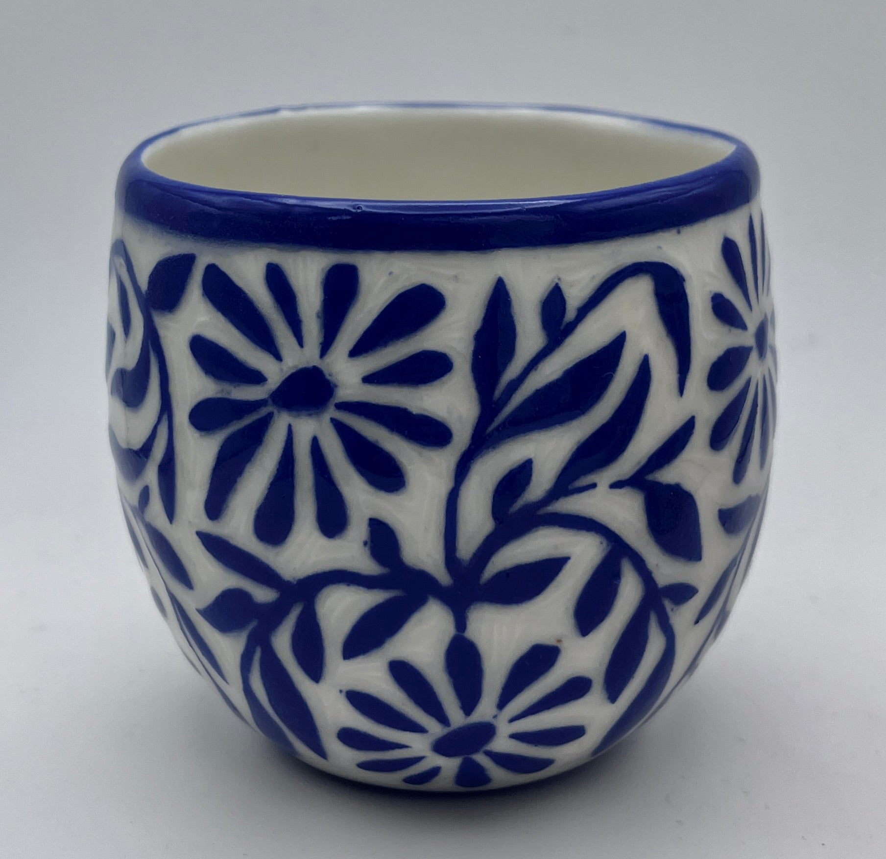 Blue Floral Cup by Katy Bradshaw David