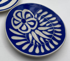 Blue Floral Dish by Katy Bradshaw David