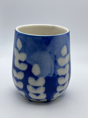 Blue Floral Tumbler by Katy Bradshaw David