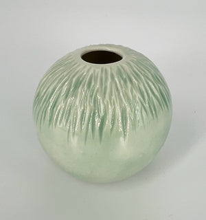 Carved Spherical Bud Vase #2 by Katy Bradshaw David