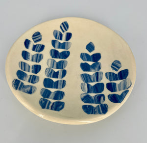 Round Bluebonnet Patterned Dish by Katy Bradshaw David