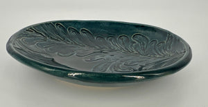 Dark Blue Feather Dish by Katy Bradshaw David