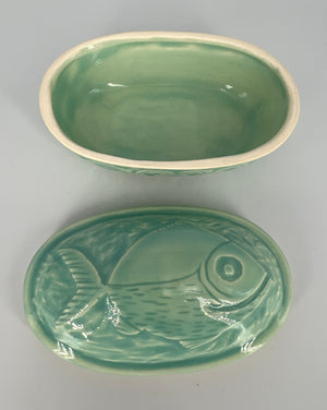Lidded Fish Dish by Katy Bradshaw David
