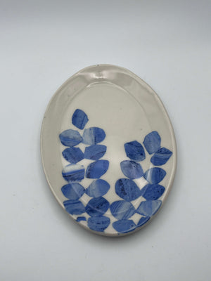 Oval Bluebonnet Patterned Dish by Katy Bradshaw David