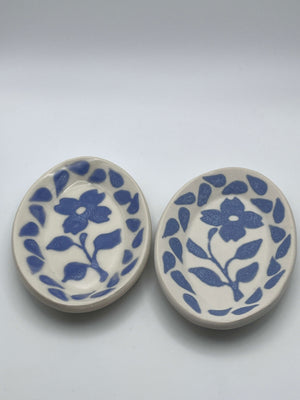 Oval Floral Patterned Dish by Katy Bradshaw David