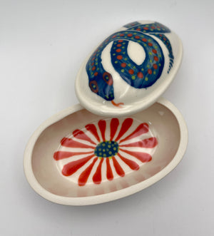 Rattlesnake Lidded Dish by Katy Bradshaw David