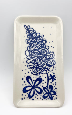 Rectangular Bluebonnet Dish by Katy Bradshaw David