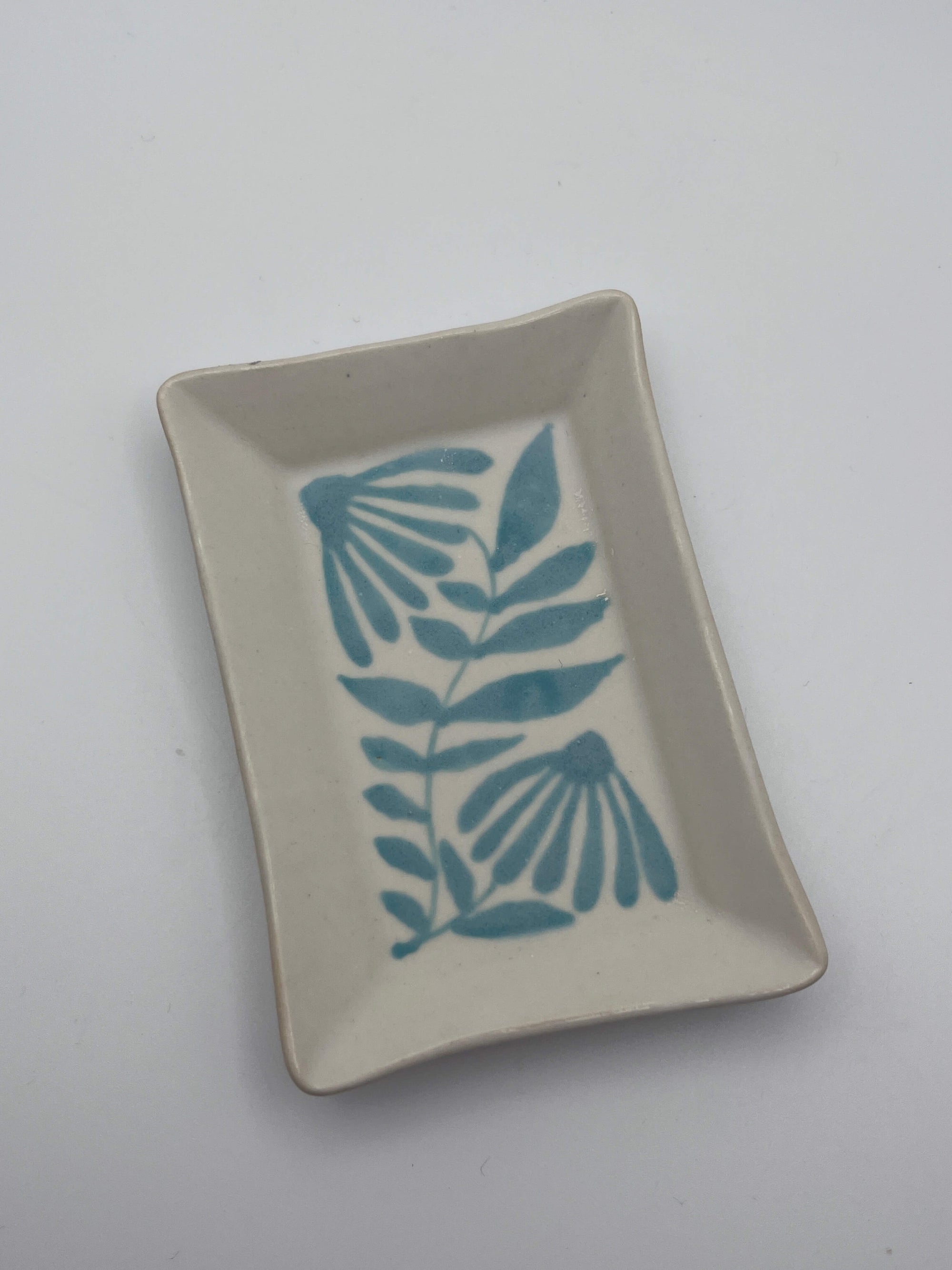 Rectangular Coneflower Patterned Dish by Katy Bradshaw David