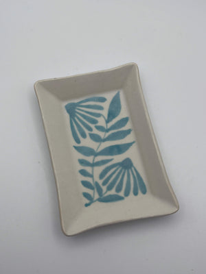 Rectangular Coneflower Patterned Dish by Katy Bradshaw David