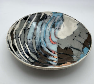 Round Medium Multicolored Dish by Katy Bradshaw David