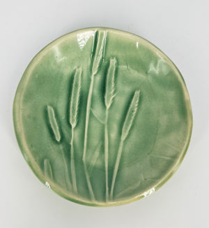 Small Sage Green Botanical Dish #1 by Katy Bradshaw David