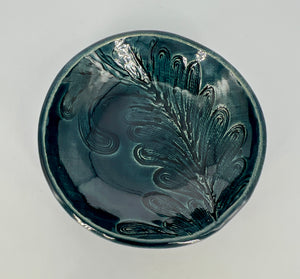 Small Dark Blue Feather Dish by Katy Bradshaw David