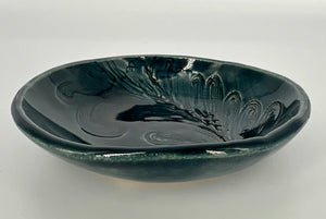 Small Dark Blue Feather Dish by Katy Bradshaw David