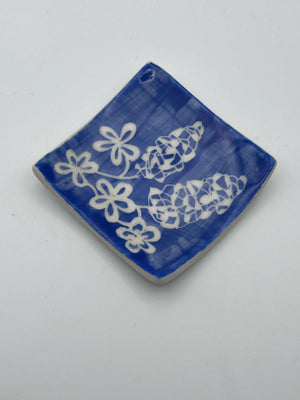 Small Square Bluebonnet Dish by Katy Bradshaw David