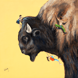 Buffalo Ascent Print by Kimberly Berriochoa