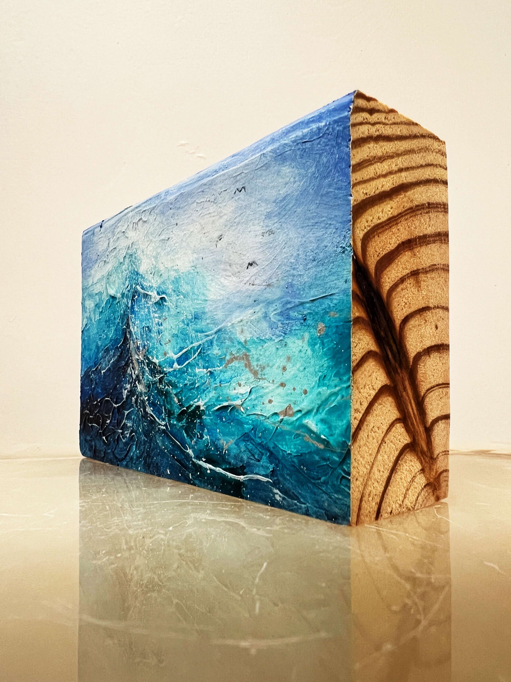 Woodblock Wave #5 - Original Art by Laura Thomas