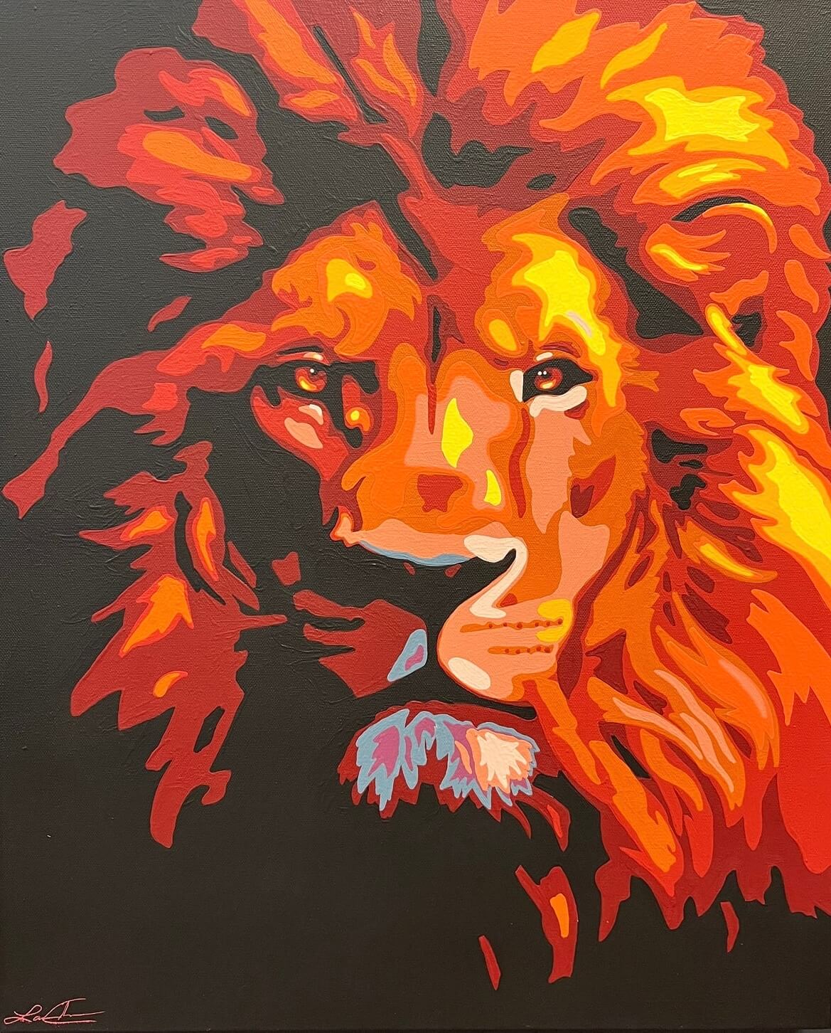 Lion Print by Laurel Chauvin