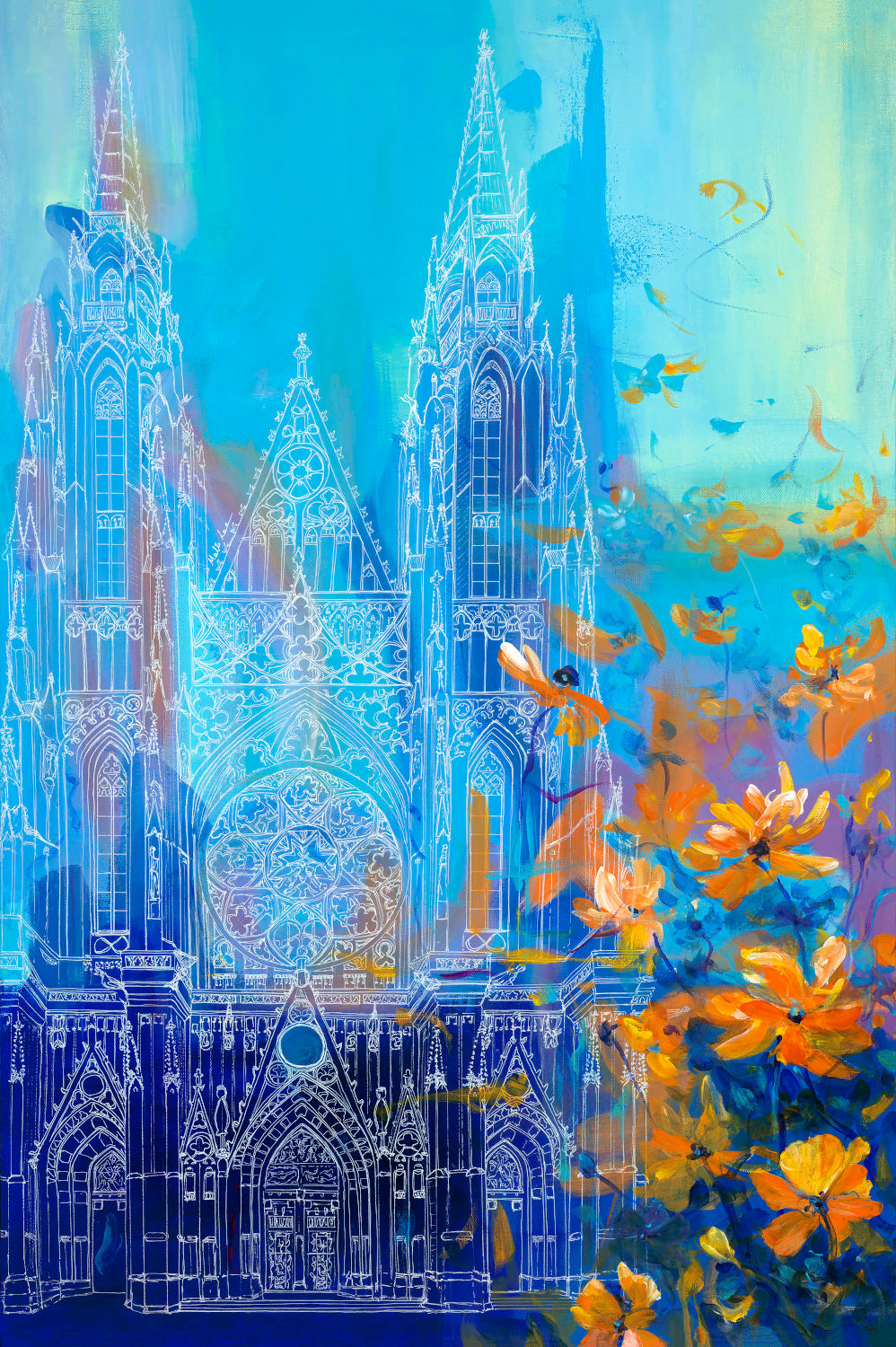 Beauty and the Beast Print by Malti B Lee