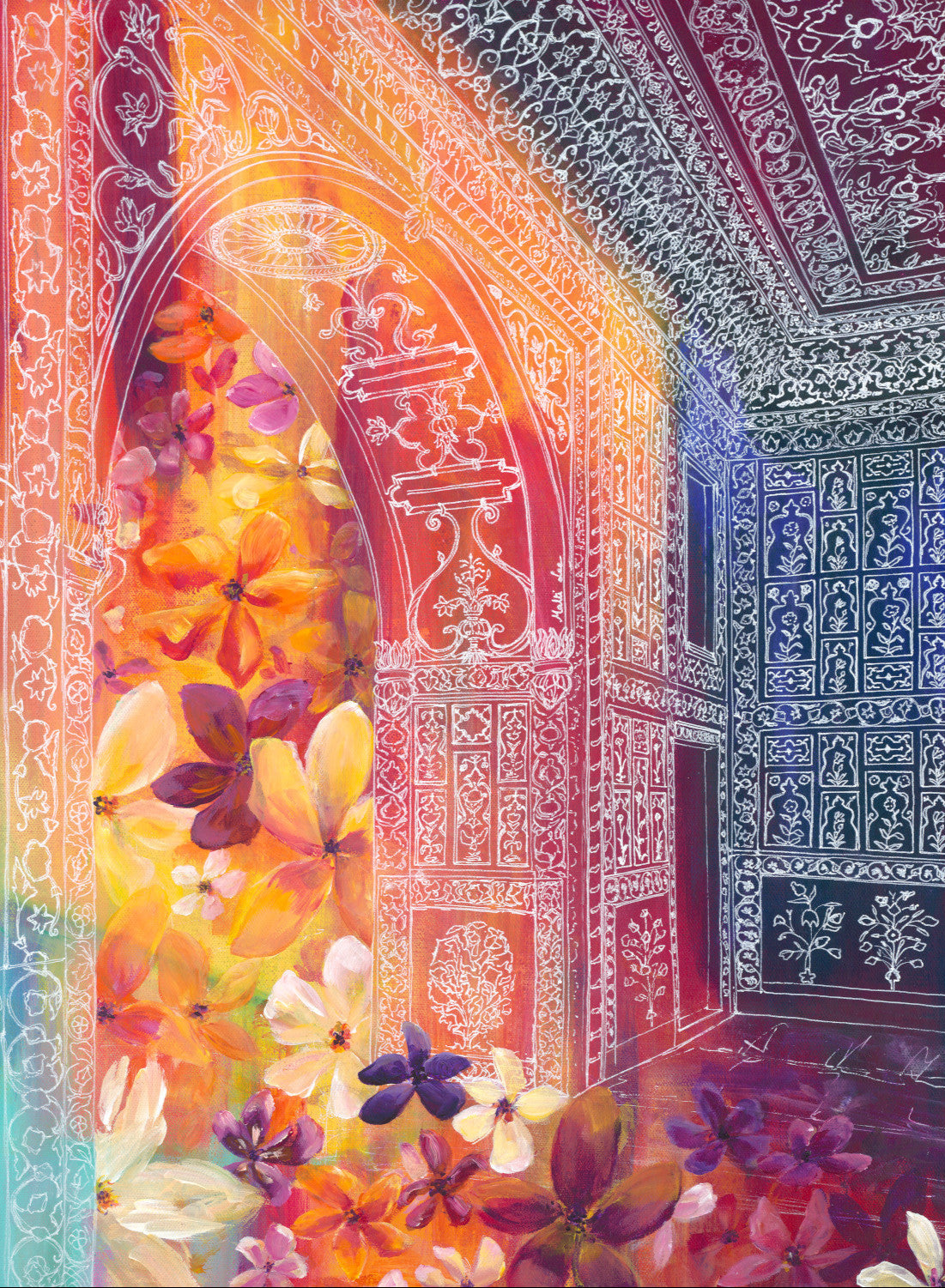 Beyond the Archway Print by Malti B Lee