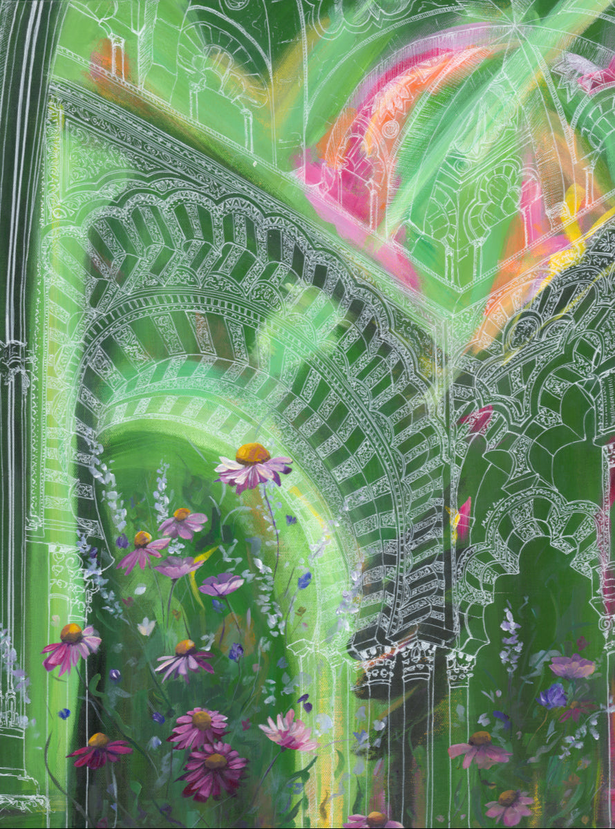 Courtyards of Crescent and Cross Print by Malti B Lee