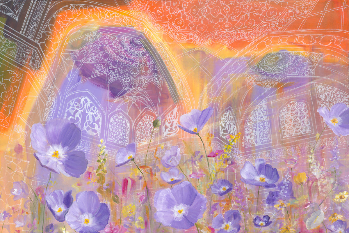 Garden of Golden Light Print by Malti B Lee