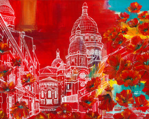 Le Vie en Rouge Print by Malti B Lee + 11"x14"