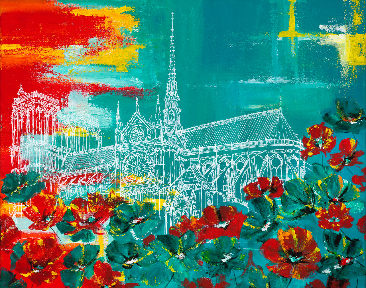 La Vie en Sarcelle Print by Malti B Lee