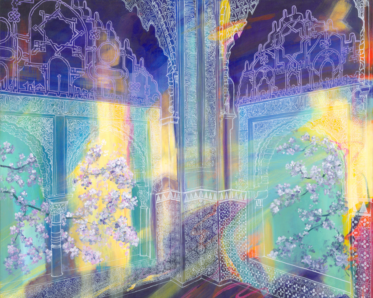 Moonlight on Fortified Walls Print by Malti B Lee