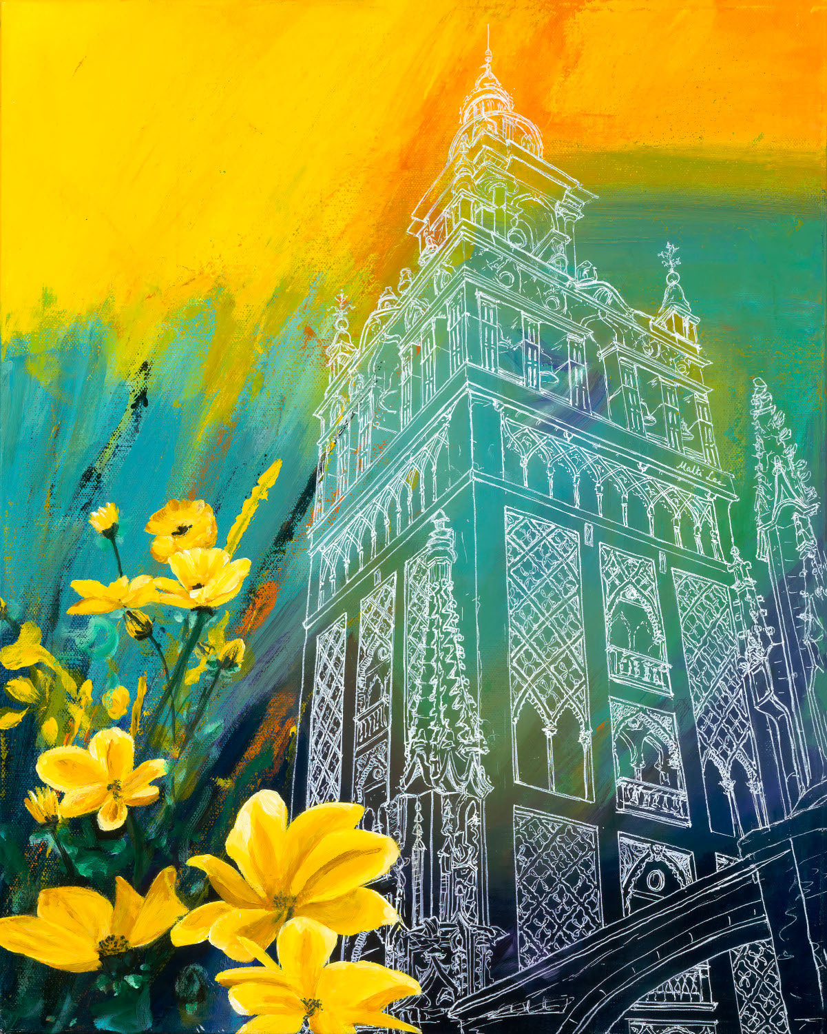 Primavera en Amarillo Print by Malti B Lee + 11"x14"
