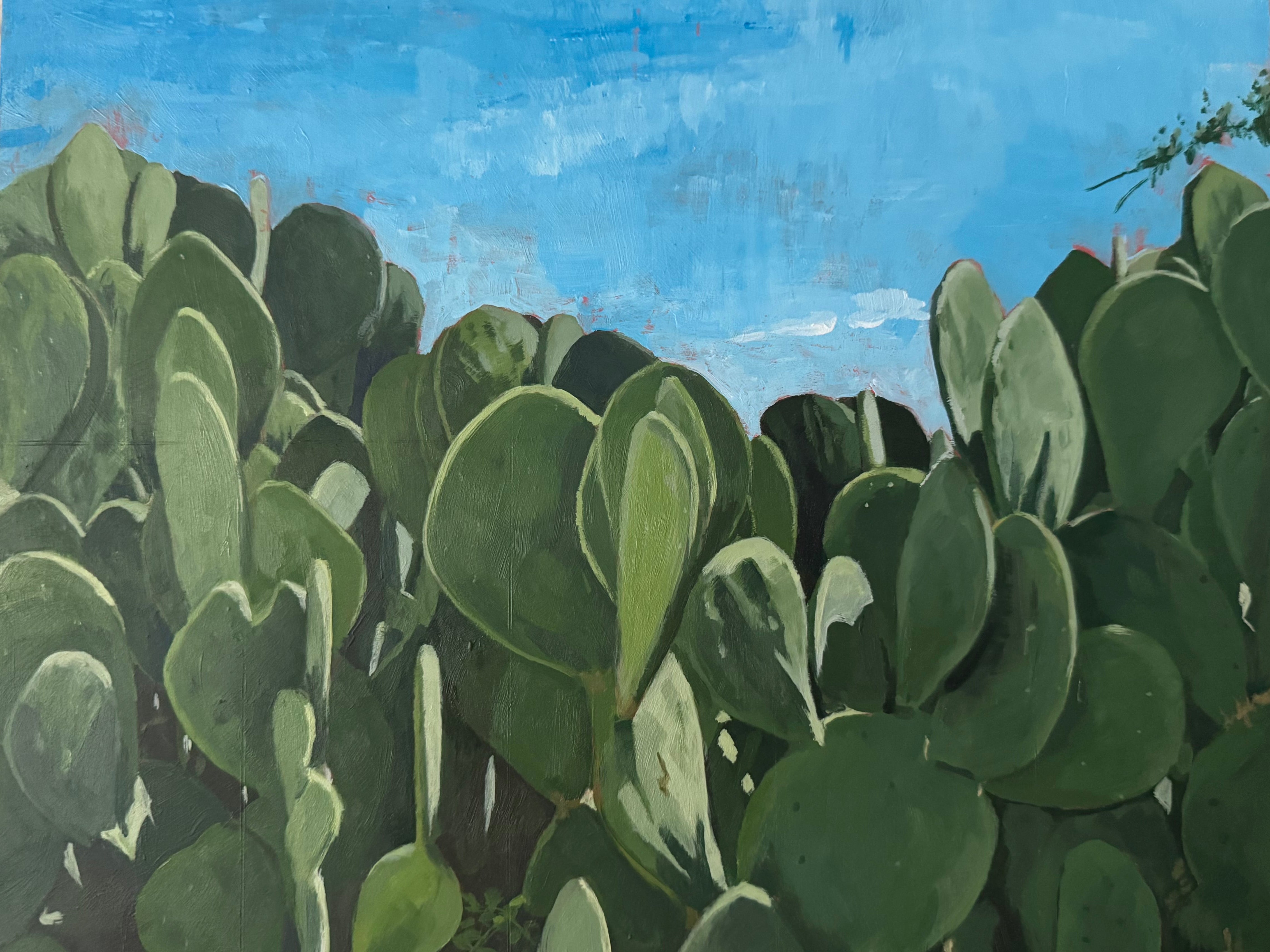 Prickly Pear Under The Blue Sky by Leigh Ann Torres
