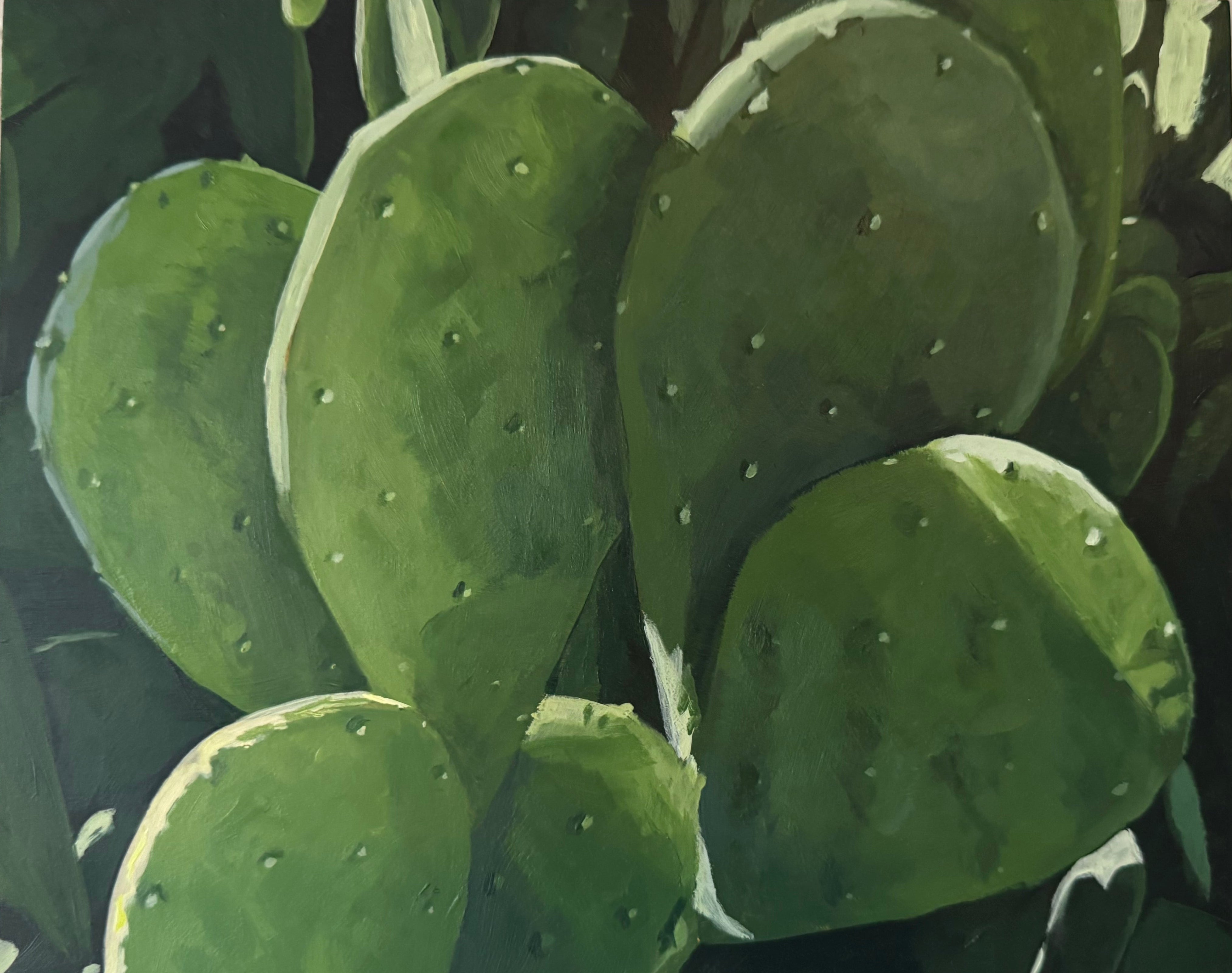 Prickly Pear Shadows and Light by Leigh Ann Torres