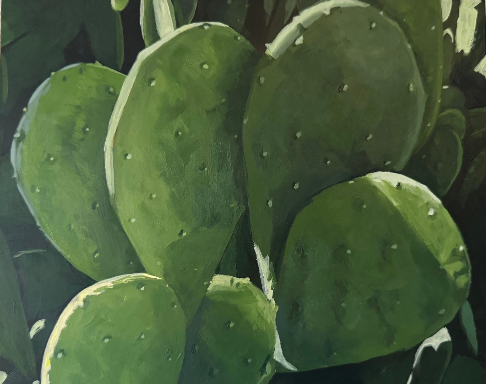 Prickly Pear Shadows and Light by Leigh Ann Torres