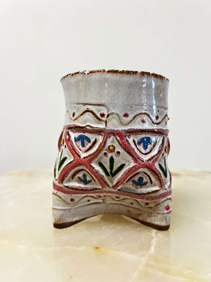 Moroccan Tile Patterned Ceramic Planter by Leila Levinson