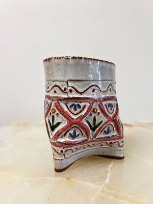 Moroccan Tile Patterned Ceramic Planter by Leila Levinson