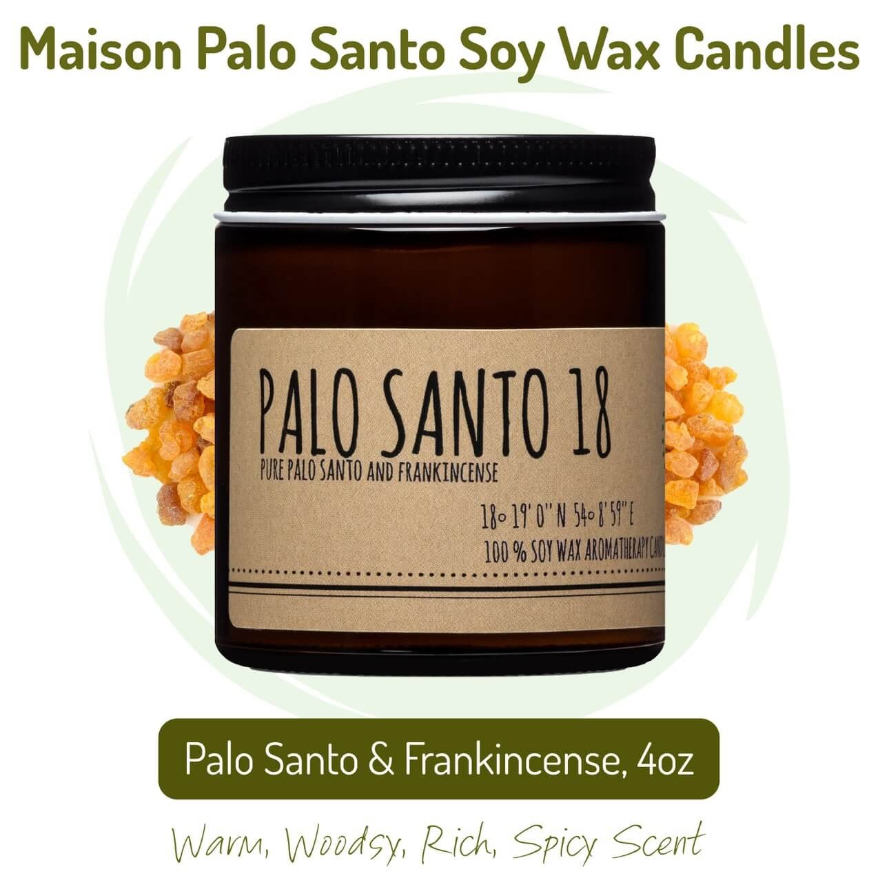 Palo Santo and Frankincense Candle 18 by Maison Palo Santo