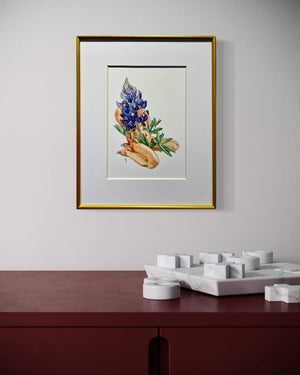 Bluebonnet Bliss Print by Maridad Studio - Framed