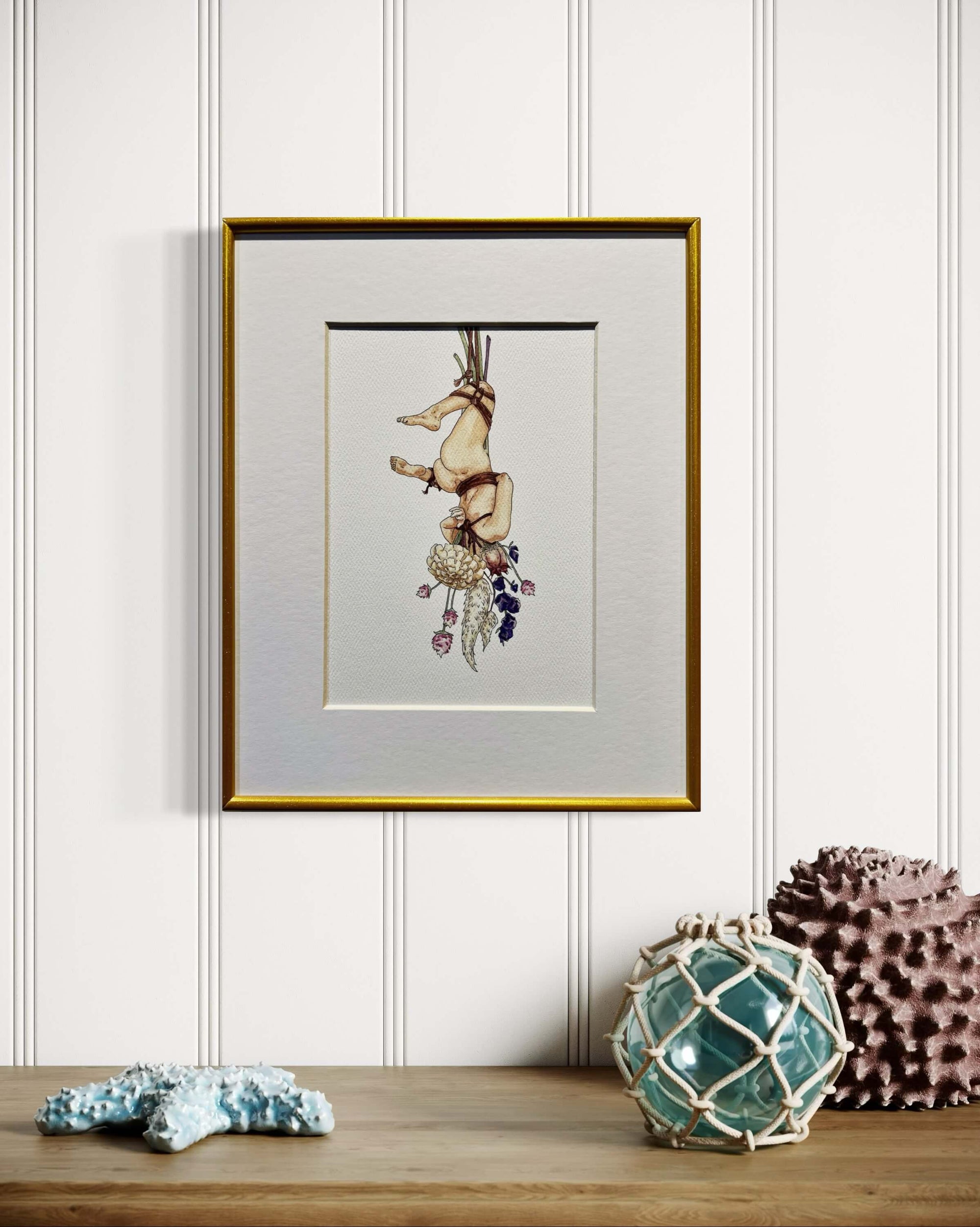 Dried Flowers Print by Maridad Studio - Framed