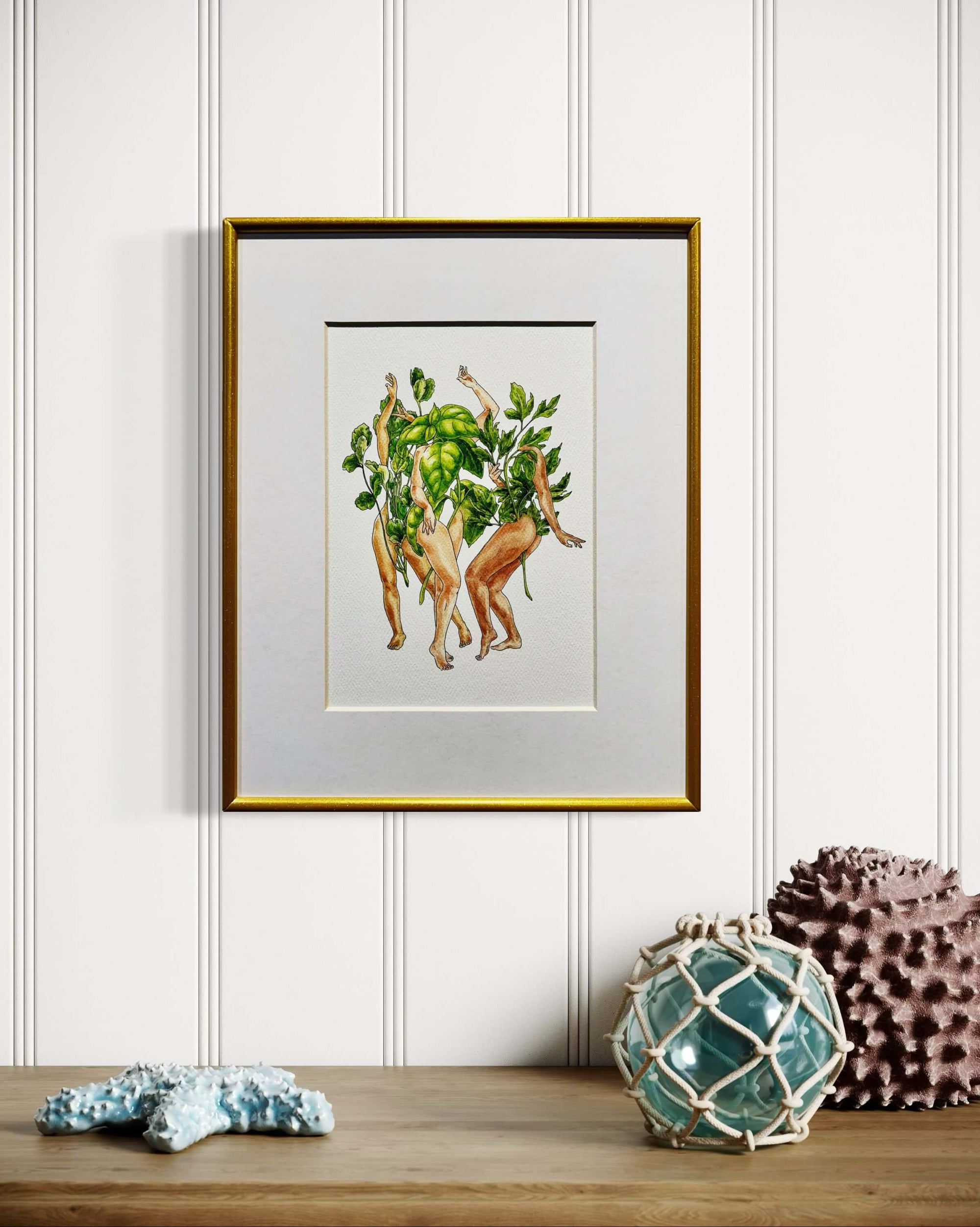 Herb Gals Print by Maridad Studio - Framed