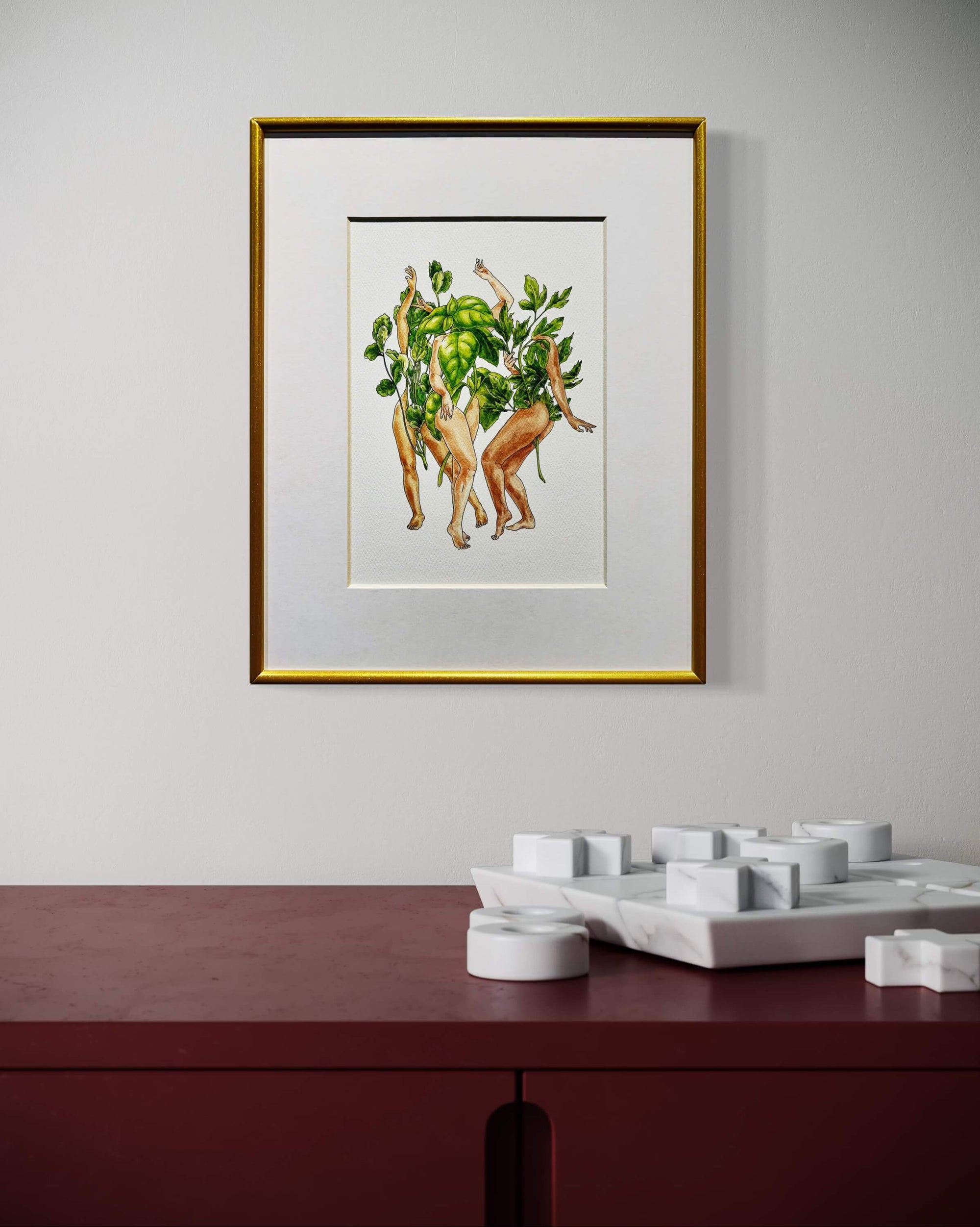 Herb Gals Print by Maridad Studio - Framed