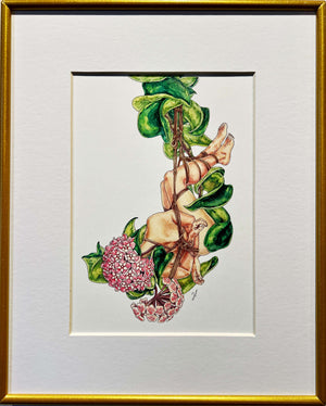 Hoya Rope Print by Maridad Studio - Framed