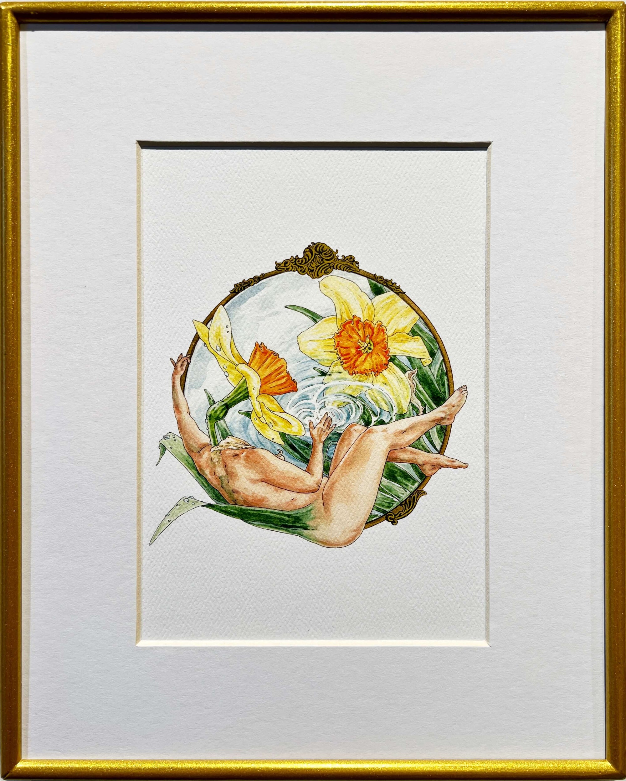 Narcissus Print by Maridad Studio - Framed