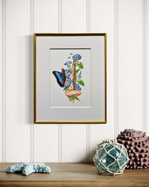 Bound By Morning Glory Print by Maridad Studio - Framed