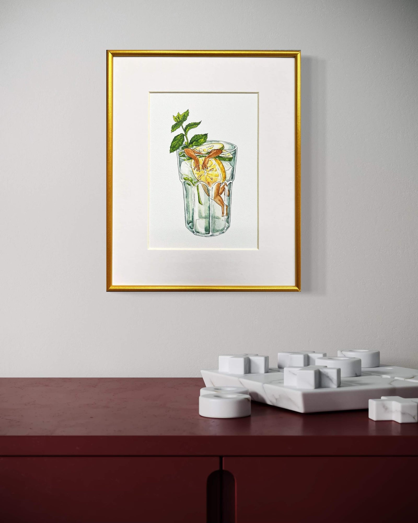 Boujee Water Print by Maridad Studio + Framed
