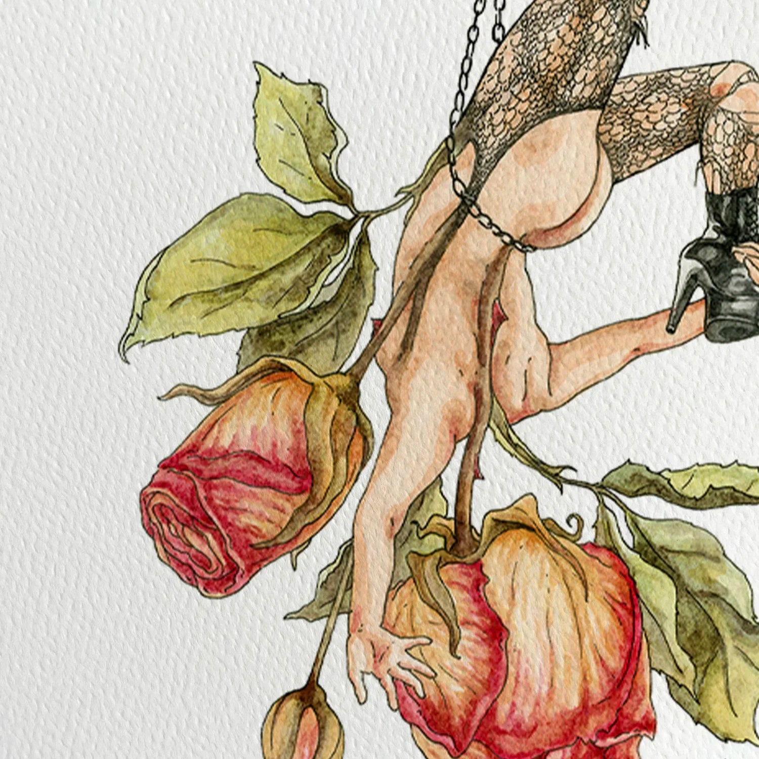 Chains and Roses Print by Maridad Studio