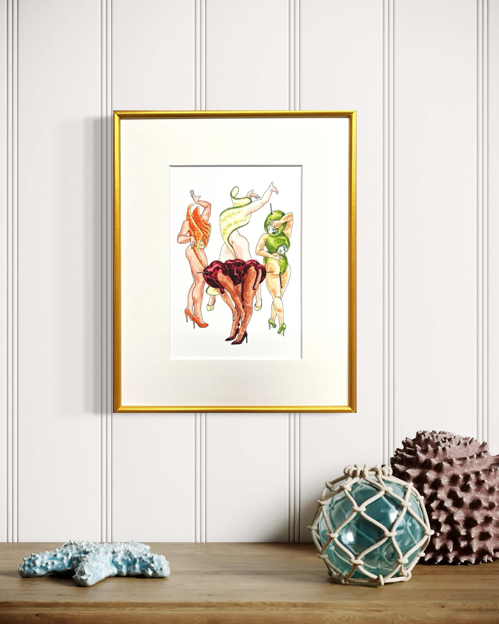 Garnish Gals Print by Maridad Studio+Limited Edition + Framed